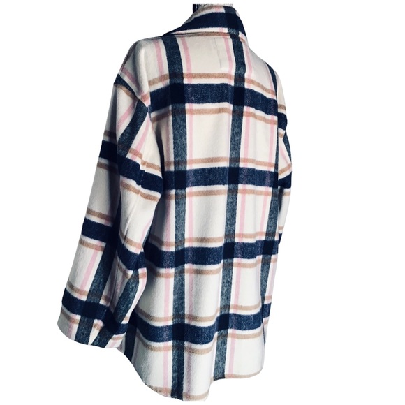 VIGOSS - Plaid Flannel Plus Size Shacket (Shirt + Jacket) Size 1 X NWOT - Picture 4 of 16